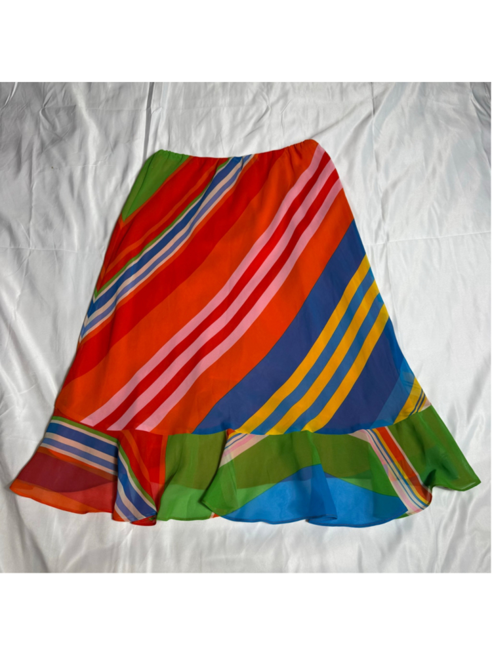 Women's Lauren Ralph Lauren Asymmetrical Skirt Size M Multi-color - Picture 5 of 7
